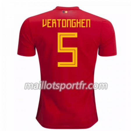 Maillot de Foot Belgique Vertonghen 5 Domicile Coupe du monde 2018 Maillot de Foot Belgique Vertonghen 5 Domicile Coupe du monde 2018